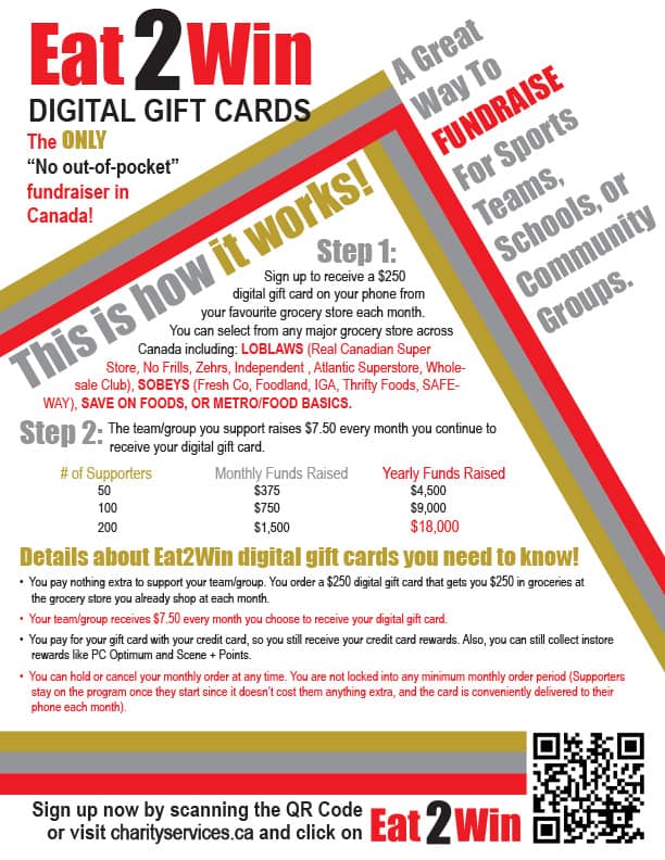 Eat2Win Flyer by Community Charity Services